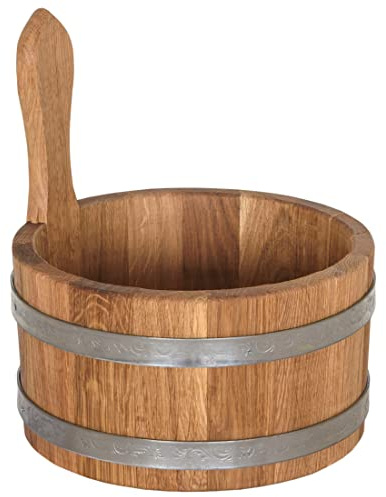 Waldmeister Sauna Aufgusskübel Eiche 3L Saunakübel Holzkübel Eichenkübel Kübel