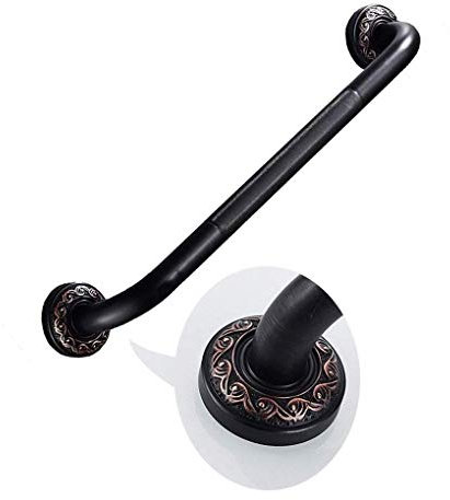 CRBUDY Handlauf Handläufe Haltegriff Badewannen Duschen Messingstütze für Badezimmer, Europäischer geschnitzter Vintage-Handlauf zur Wandmontage - Rutschfester Griff für Toilette, Behinde