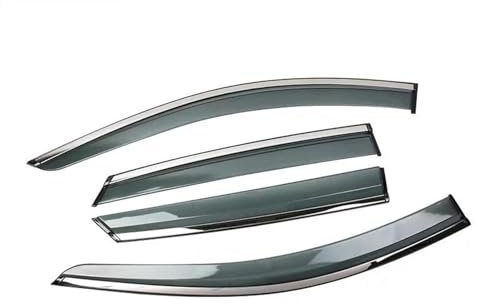 DZSYANJIASM Windabweiser Für Skoda Für Octavia Für Scout 2 Für Mk2 2005-2012 Entlüftungsmarkise Regenaugenbrauenschutzabdeckung Deflektor Autofenstertürvisier Windabweiser Regenabweiser(Transparent)