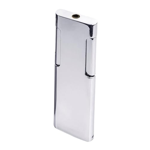 YHBNJIGW Briquet Coupe-Vent, Flamme Droite Rouge, Briquet Portable Ultra Fin, Rechargeable, réutilisable, Taille de Flamme réglable, extérieur (Carburant Non Inclus)(White)