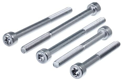 SECCARO Vite cilindrica M4 x 55 mm, in acciaio inox V2A VA A2, ISO 14579/DIN 912, TX/esagono incassato, filettatura parziale, 20 pezzi