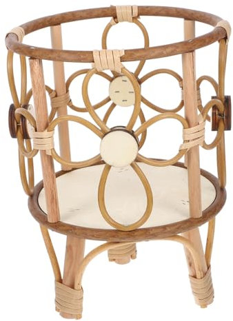 Cabilock Europäischer Pflanzerständer Aus Holz Mit Standfuß Handgefertigter Geflochtener Blumentopfhalter Für Innen Und Außendekoration Für Balkon Und Tischgestaltung Unterstützt