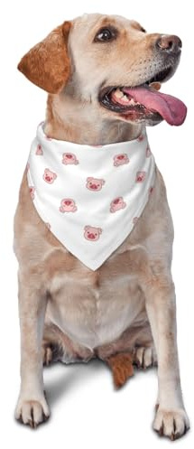 Hundhalsduk, sött grisansikt, triangelhaklapp, hundnäsduk, söta hundtillbehör, hundhalsdukar