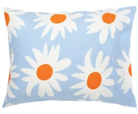 Marimekko [DL] Rakastaa Ei rakasta Pillow case 80x80 cm, lt.Blue, Off White, orange