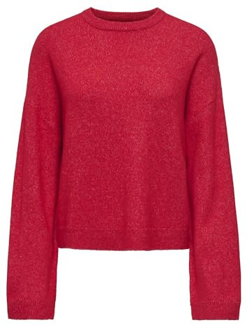 Onlsimoni L/S O-hals tröja KNT Noos, Äkta röd, M