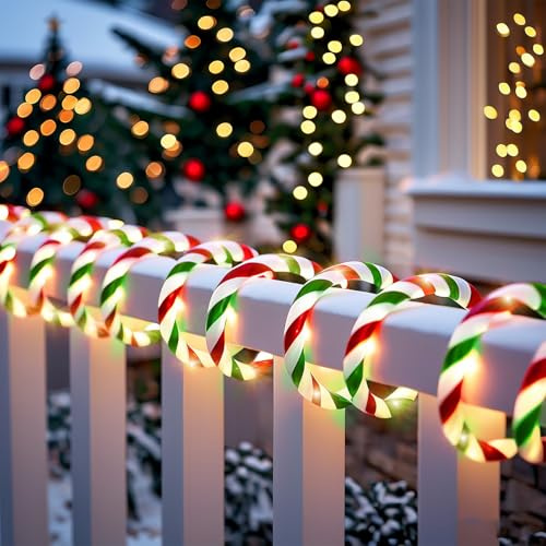 Vigdur Christmas Candy Cane Lights - 33FT LED Candy Cane Rope Lights Outdoor Waterproof Decorative Christmas Lights for Holiday Party Home Patio Indoor Xmas Decorations(360 LEDs)
