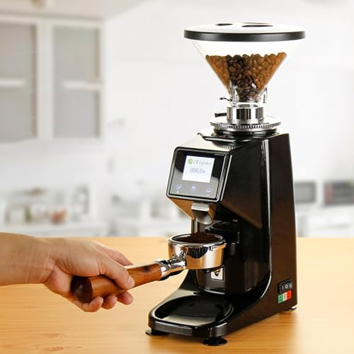 Molilla eléctrica de café de 200g/500g,Molinillo de café de café automático Compacto con Rebabas Planas,19 molineras de café antiestáticas Ajustables,Black-SmallWarehouse