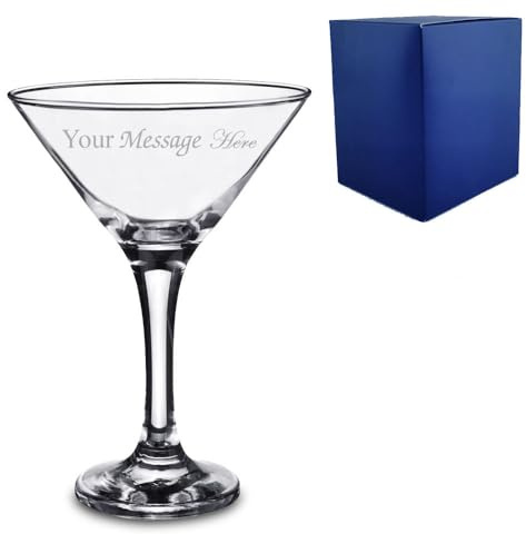 Personalised Engraved Petite Martini Glass with Gift Box | Custom Cocktail Glasses, Birthday Gifts for Men & Women, Barware