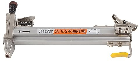 Generic Pistola de Clavos de Acero Manual, Asa de Goma Ergonómica Eficiente Manual de Carpintería de Carpintería Aleación de Aluminio de Clavos para Muebles