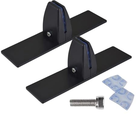 Screen Holder Bracket – Fireplace Support Feet, Heavy Duty Accessory, Metal Clips Base with Stable Adjustable Feature | Winter Indoor Home Holiday Birthday Party Offices Dormitory Apartment Use