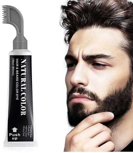 YUPZAR Tinta Barba Uomo Set, Ingredienti Vegetali Naturali, Delicato, Rende i Capelli più Spessi e Voluminosi, Regali per gli Uomini