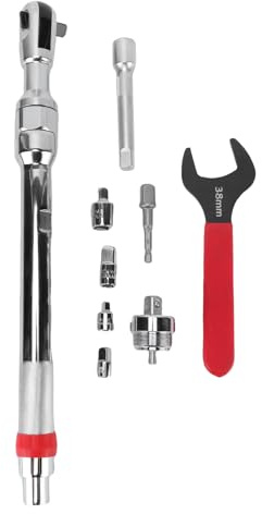 Yctze Rallonge de clé Coudée Robuste, 2 en 1, Extension D'impact à Cliquet Automatique Manuelle avec Adaptateur 1/2 pour Perceuse électrique, Réducteur 66:, Couple élevé