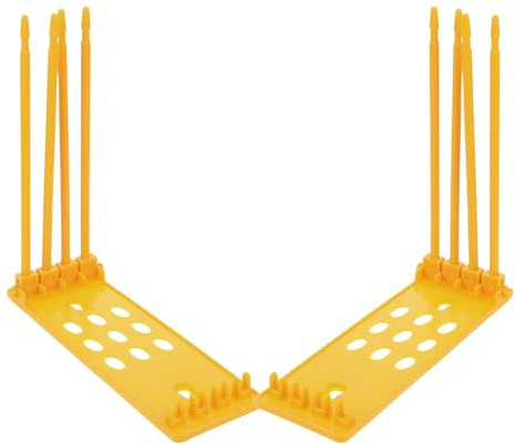 Cabilock 2 Piezas Soporte para Anillas de Patas de Paloma Amarillo, Almacenamiento Seguro y Antipérdida, Accesorio para Identificación y Organización en Aviarios y Competición de Aves