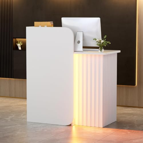Treesunshine Modern Reception Desk, Small Reception Counter