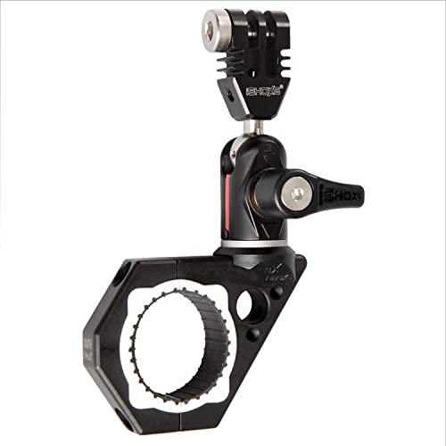 iSHOXS BullBar 23 SLS-X Action – CNC-Aluminium Action Cam Halter für Ø 19–23 mm Lenkerrohre, vibrationsdämpfendes 2K-System, inkl. Swivel Modul mit ProFork Aufnahme, kompatibel mit GoPro & Action Cams