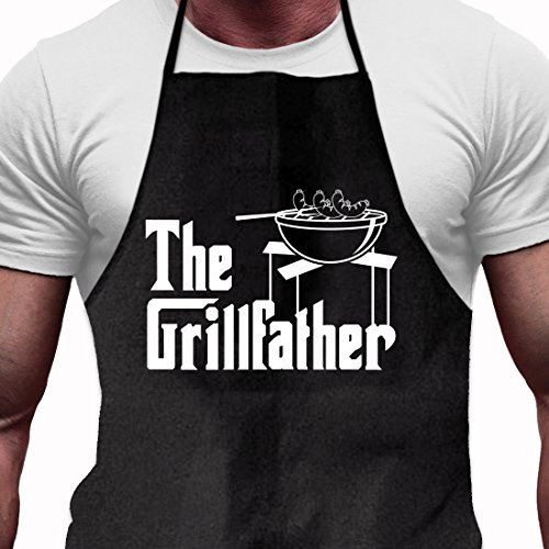 Shirtoo Grillschürze The Grillfather – Lustiges Geschenk für echte Männer und Grill-Fans