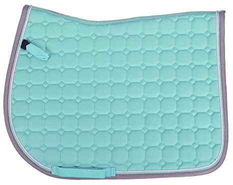 QHP Schabracke Florence extravagante Quadratsteppung 2 Zierkordeln (Shetty VS, Ice Green)