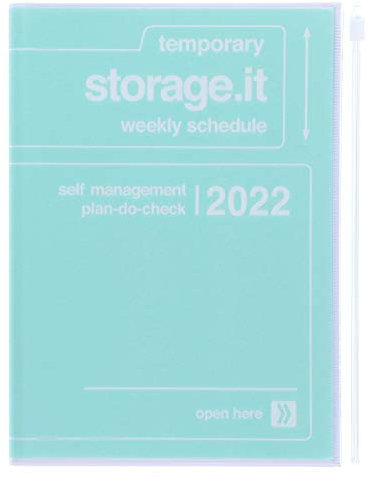 MARK'S 2021/2022 Taschenkalender A5 vertikal, Storage it // Mint: Von September 2021 bis Dezember 2022