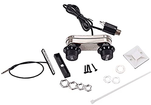 Alnicov Violin Pickup Piezo Transducer Bridge Set with Tone Volume Knobs for Violin Accessories