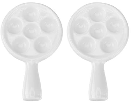 Cabilock 2 Stück Schnecken-auflaufform Aus Porzellan Schneckenschale Schneckenschale Hitzebeständig Gegrilltes Tablett Essbare Schneckenschale