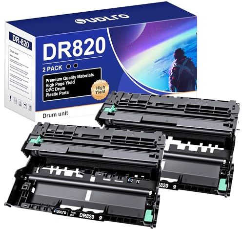SUDLTO DR820 Drum Unit DR820 Replacement for Drum DR820 DR-820 to Compatible with HL-L6200DW MFC-L5850DW HLL6200DW MFC-L5900DW MFC-L5700DW HL-L5200DW MFC-L6800DW (2 Black, Not Toner)