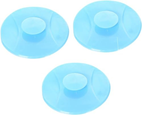 Badrumsfilterplugg，3st Kökstillbehör Tillbehör Gofers Dräneringshålspropp Universal avtappningsplugg for diskbänkar Handfatpropp Vattenpropp Handfat Mun Platt Badkar Spårplugg (Color : Blu, Size : 1