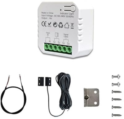 Tuya Smart Life WiFi Garage Door Opener Controller with Sensor App Remote Control Fit for Home,UK Plug Easy to Use