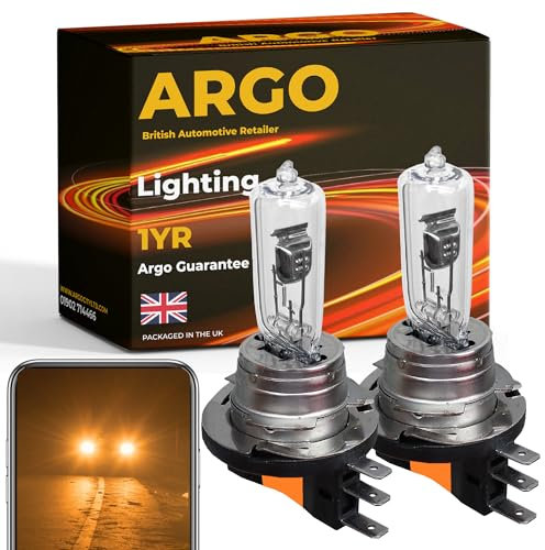 Argo H15 Headlight Bulb Halogen 55W 2500k 12V Full High Low Dipped Main Beam Super Bright Standard Upgrade Replacement Pj26t-1 715 H15 Bulb Front DRL Daytime Running Lights Car Bulbs