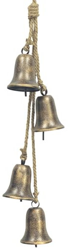 Weihnachtsglöckchen zum Aufhängen XXL groß, Glocken Vintage Glöckchen, rustikal Metallglöckchen, Weihnachtsbaumdekoration, Glocke, Ornament, Wand deko (Vintage)