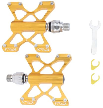 TWEW Aluminium-Schnellspanner, Fahrradpedale, 2,4 cm (9/16 Zoll), flache Pedale, rutschfest, leicht, Mountainbike-Pedale
