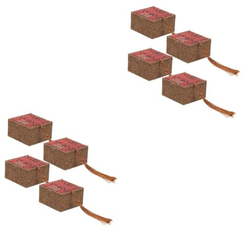 TENDYCOCO 2 Sätze Verpackung Dekoratives Schmuckkästchen Schmuck-organizer Storage Boxes Aufbwahrungs-box Schmucktruhe Aufbewahrungsbehältnisse Für Schmuck Schmucksache Stoff 4 Stück * 2