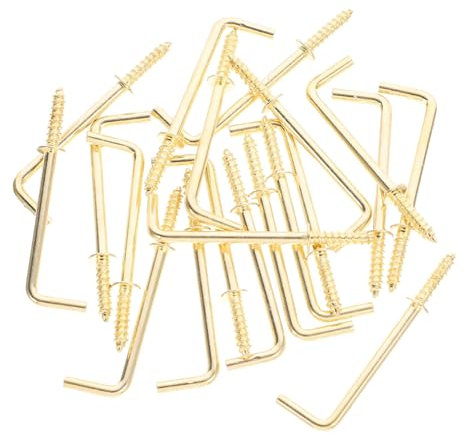 BESPORTBLE 20 Stück L-förmige Schraubhaken Aus Carbonstahl Rechtwinklige Eisennagelhaken Für Bilder Und Wohnaccessoires Selbstschneidend Langlebig Und Rutschfest Für Kleiderschrank Und Schlafzimmer