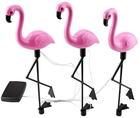 Garden Solar Lights, Flamingo Lamp Flamingo Lights 3 in 1 LED Flamingo Solar Power Light Pink Flamingo Garden Decor for Yard Lawn