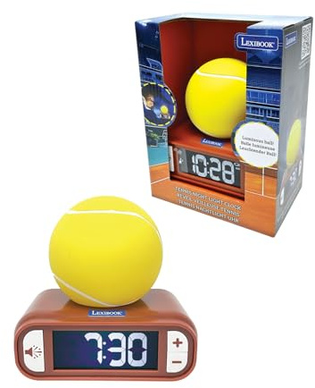 Lexibook, Tennis, Tennis väckarklocka med nattljus, ljud och melodier, bakgrundsbelyst LCD-skärm, självlysande, snooze, RL800T