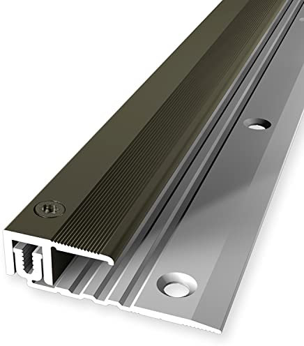 PROVISTON - Perfil de acabado para suelos - Ancho: 22 mm - Ajuste de altura: 6,5-16 mm - Longitud: 1000 mm - Perfil de aluminio - Perfil de ribete - Bronce - Alta calidad y duradero