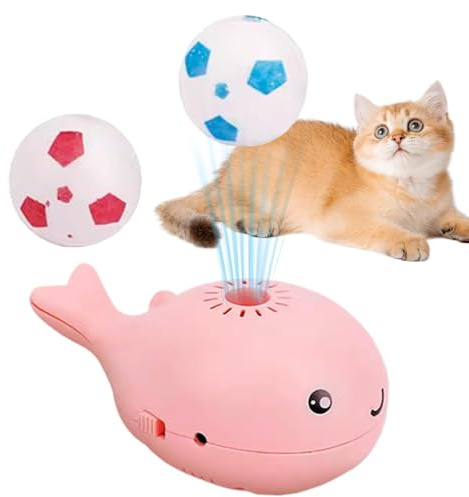 Whale Floating Cat Toy - Interaktive elektrische Fußballkugel für Katzen | Indoor Pet Entertainment Toy, EIN engagiertes Spielball für Kätzchen und Erwachsene Katzen, haltbares, leichtes Design für