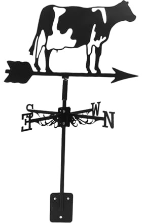 TOYANDONA 1 Set Cow Weathervane Ornament Durable Weather Vane for Garden Decoration Wind Measuring Tool for Sheds and Outdoor Spaces