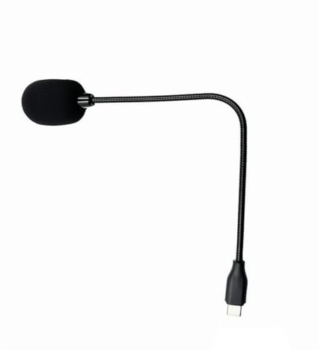 KEXIAO Microphone col de cygne de type C avec puce IC 20 Hz - 16 kHz - Réponse en fréquence - Microphone omnidirectionnel et manchon en éponge coupe-vent