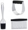 UKCOCO 3 Pièces Batteur à Huile Coupé De Farine Pâtisserie Gril Accessoires De Barbecue Papa Cuisson Trousse Coupeur Inoxydable Robot Outil De Mélange Grattoir à Pâte Grattoir à Gâteau
