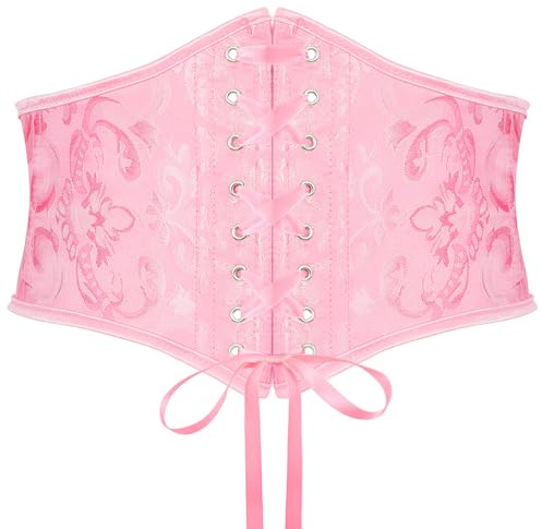 SUOSDEY Jacquard Korsettgürtel für Damen, breiter Korsettgürtel zum Schnüren für Kleid Halloween kostüm