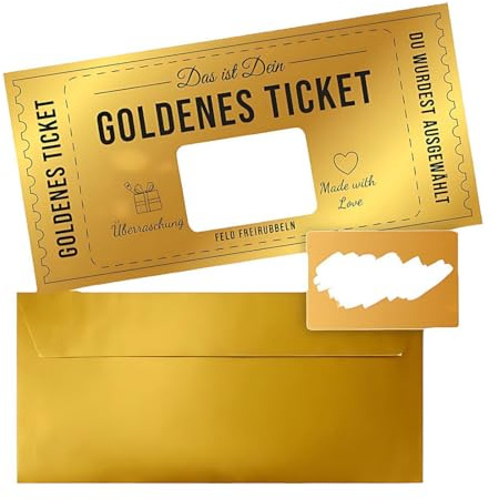 1 Stück Personalizierbare DIY Rubbelkarte Goldene Karte Für Geburtstage, Kinogutscheine, Reisegeschenke Oder Romantische Überraschungen.
