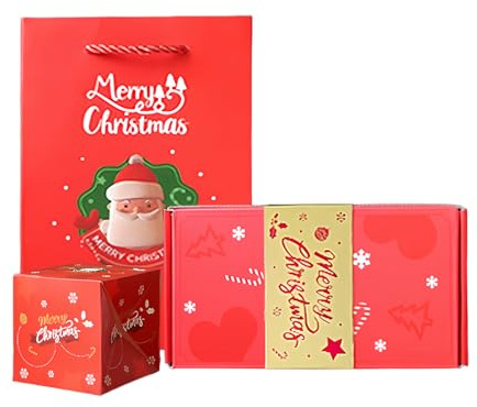 Boîte cadeau de Noël pliable avec effet rebondissant - Tirelire explosion surprise DIY avec confettis, cadeau d'argent pop-up pour famille, amis, parents, enseignants, bureau, salle de classe