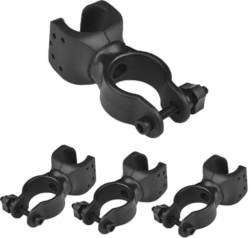 4 Stück Gehstockhalter Stockhalterung für 2.5-3.5 cm Rohr 360° Drehung | Gehstockordner Krückenhalter Stockhalter Rollstuhl Zubehör Rollstuhlstockhalter Gehstockständer