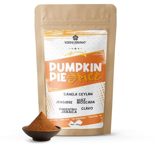 PUMPKIN PIE SPICE | Para latte, repostería y café | Mezclas de especias 100% NATURALES | 60 g – Verde Urbano Style