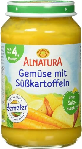 Alnatura Bio Gemüse mit Süßkartoffeln, nach dem 4. Monat, 190g (Packung mit 6)