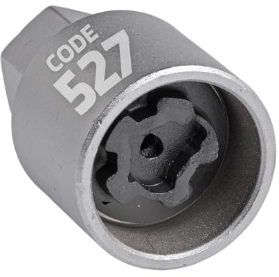 SW-Stahl 02383L-7 VW Felgenschloss-Adapter 527 - Vielzahn-Nuss | Spezial-Steckschlüssel für Volkswagen Felgensicherung, Typ 527, aus robustem Stahl, passgenauer Ersatz-Aufsatz