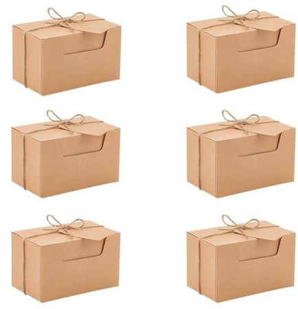 NBEADS 30 Pack Kraft Geschenkboxen 14×6,1×6cm, Geschenkpapier Boxen Für Hochzeitsdekoration, Süßigkeiten Verpackung und Geburtstagsfeierversorgungen
