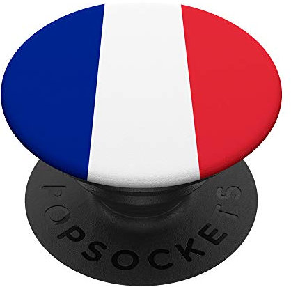 französische Flagge von Frankreich PopSockets PopGrip: Ausziehbarer Sockel und Griff für Handys/Tablets mit Tauschbarem Top