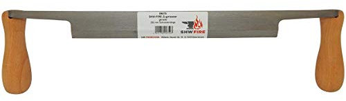 SHW-FIRE Rindenschäler gerade mit Holzgriffen - 25cm Heftlänge - Effiziente Entrindung