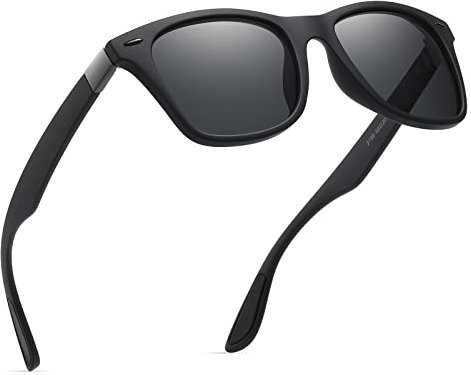 Mens-Womens-Polarised-Sunglasses-Unisex-Rectangle Sunglasses UV400 Protection Polarized Sun Glasses for Men and Women Classic Vintage Style Retro Black Shades For Cycling Driving Fishing Outdoor